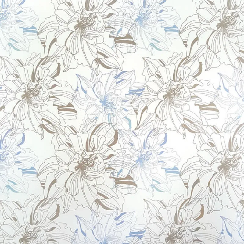 Ρόλερ σκίασης Floral Design σειρά Γαλάζια Καφέ Λουλούδια 95-69