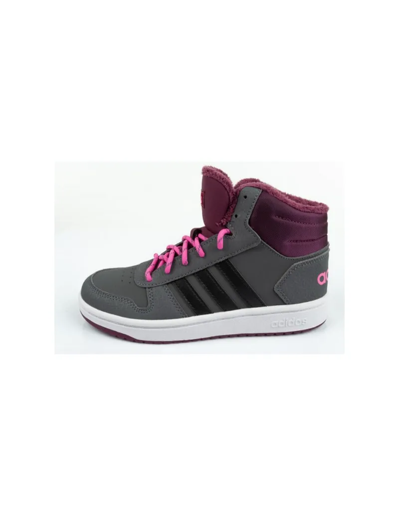 Adidas Αθλητικά Παιδικά Παπούτσια Μπάσκετ Hoops 2 GZ7796 Grey Five / Core Black / Screaming Ροζ