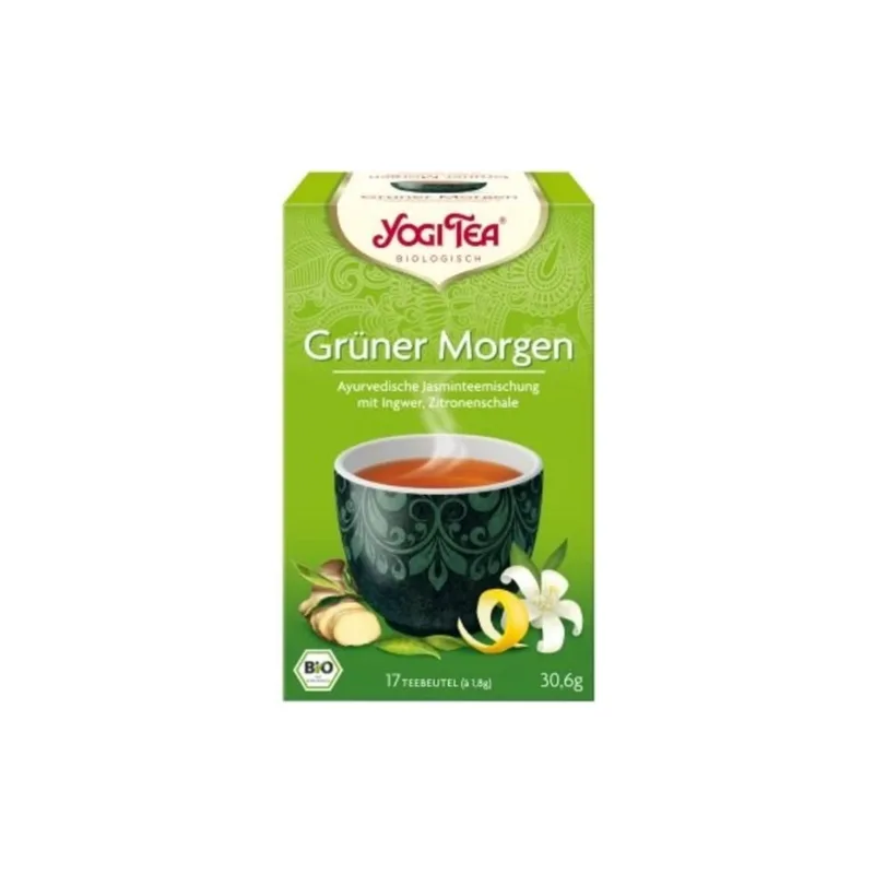 Yogi Tea Organic Green Tea "Il Verde Del Mattino", 17 Sachets (30.60 G)