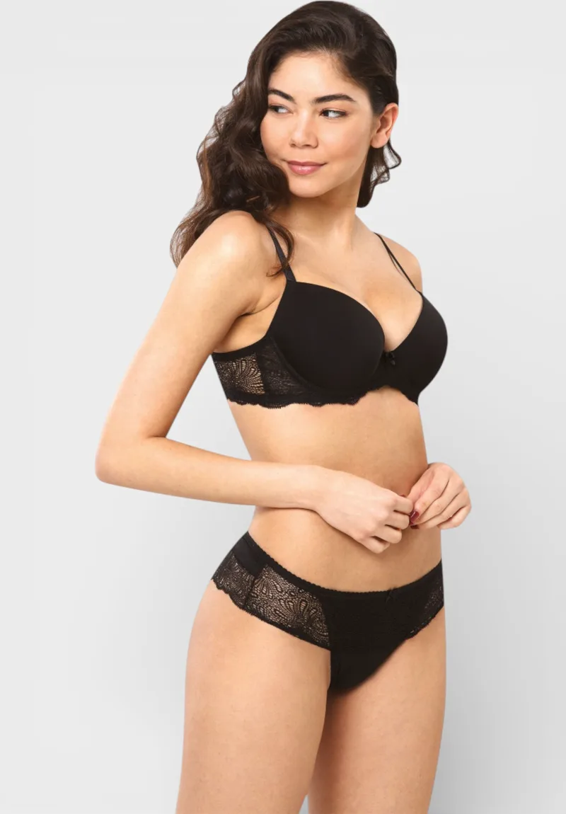 Σετ Push Up Σουτιέν & Brazil Norddiva Μαύρο NRD8134-1-Μαύρο