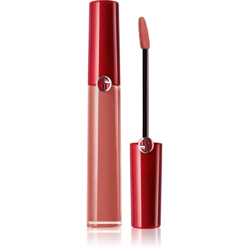 Armani Lip Maestro Liquid Lipstick μακράς διαρκείας ρευστό κραγιόν απόχρωση 214 Peachy Brown 6.5 ml