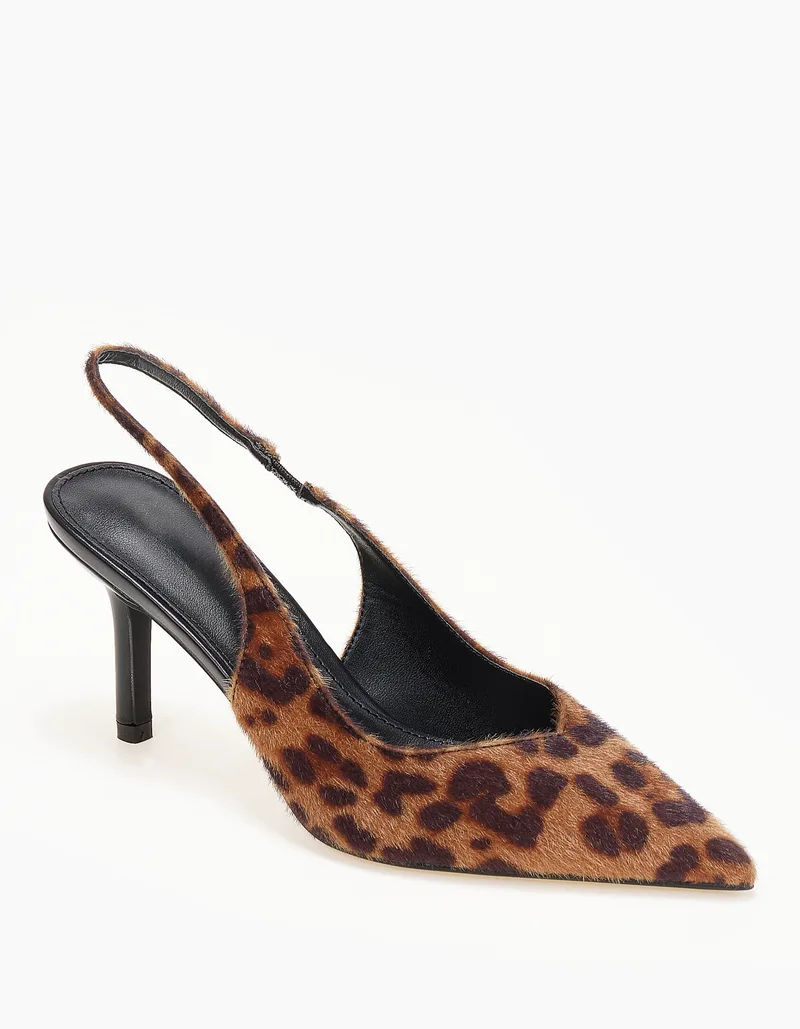 Slingback γόβες με ιδιαίτερο κόψιμο - Λεοπάρ