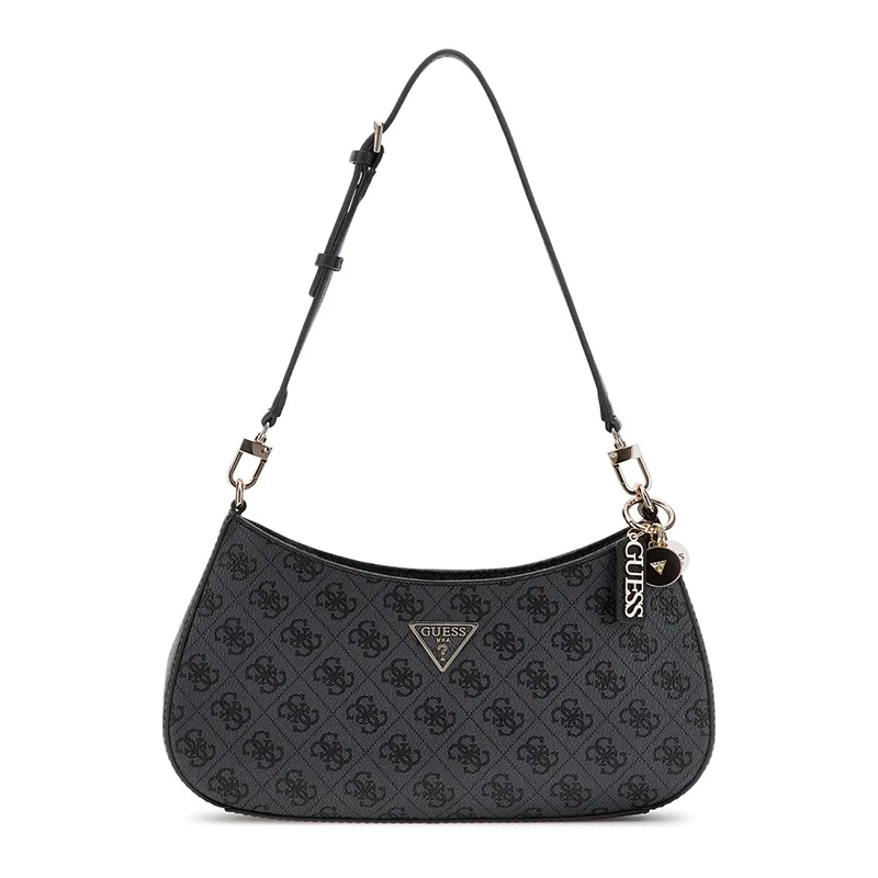 GUESS ΓΥΝΑΙΚΕΙΑ ΤΣΑΝΤΑ NOELLE II TOP ZIP HWBG9672180 COAL LOGO