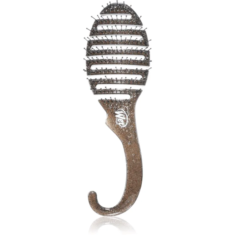 Wet Brush Shower Glitter Dtangler Ροζ βούρτσα για τα μαλλιά για το ντούζ Black 1 τμχ