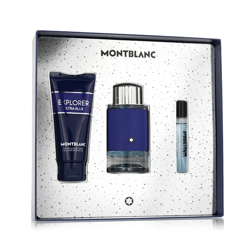 Montblanc Explorer Ultra Blue EDP 100 ml + EDP MINI 7,5 ml + SG for Body & Hair 100 ml (man) 1 pcs