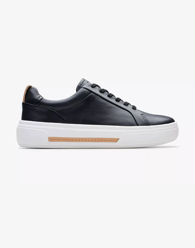 CLARKS Hollyhock Walk Black Leather 26176307-BLACK Black