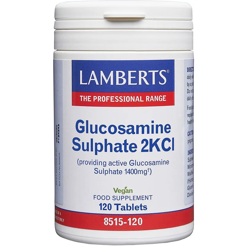 Lamberts Glucosamine Sulphate 2KCI 120tabs,Συμπλήρωμα Διατροφής Γλυκοζαμίνης Υψηλής Απορροφησιμότητας για την Καλή Υγεία των Χόνδρων των Αρθρώσεων