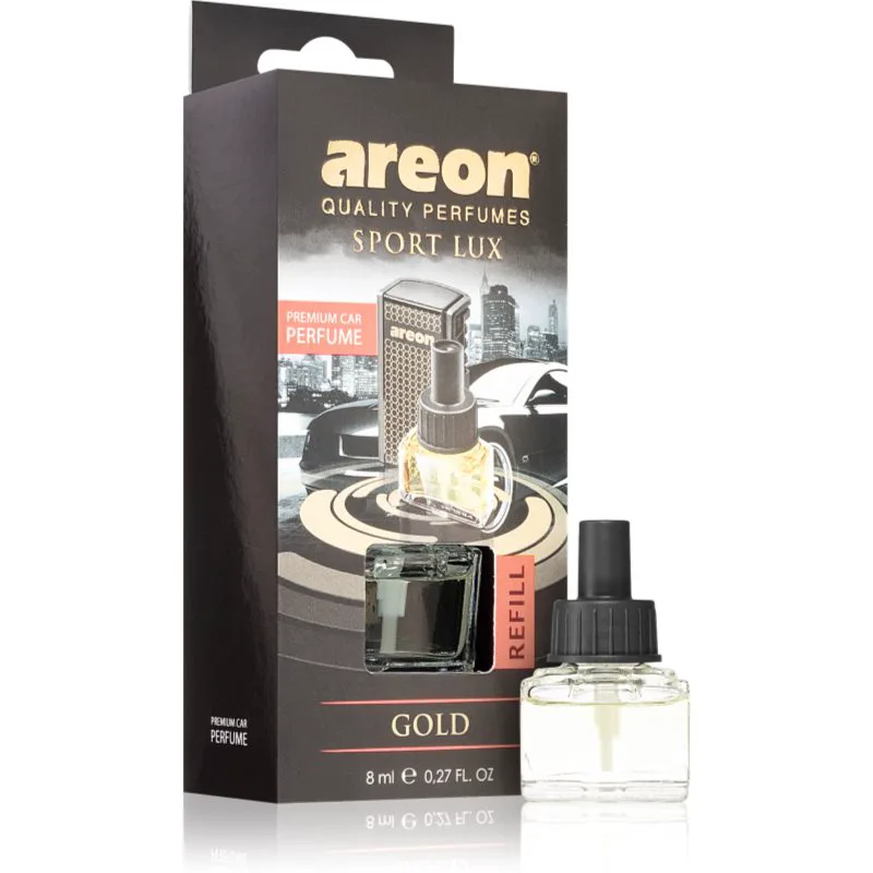 Areon Car Black Edition Χρυσό άρωμα για αυτοκίνητο ανταλλακτικό 8 ml