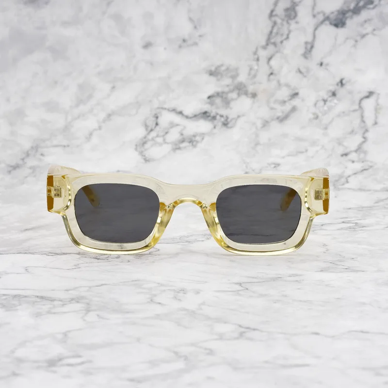 JIMMY Tinted Sunglasses | Yellow | Gray Shades | Explicit Poets Sunglasses
