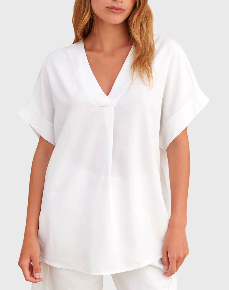 ATTRATTIVO ΤΟΥΝΙΚ 9924388-LEYKO White