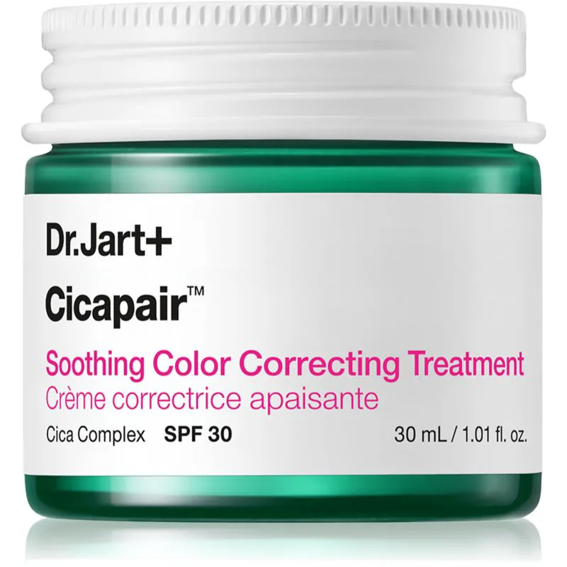 Dr. Jart+ Cicapair™ Soothing Color Correcting Treatment εντατική κρέμα για μείωση της ερυθρότητας SPF 30 30 ml