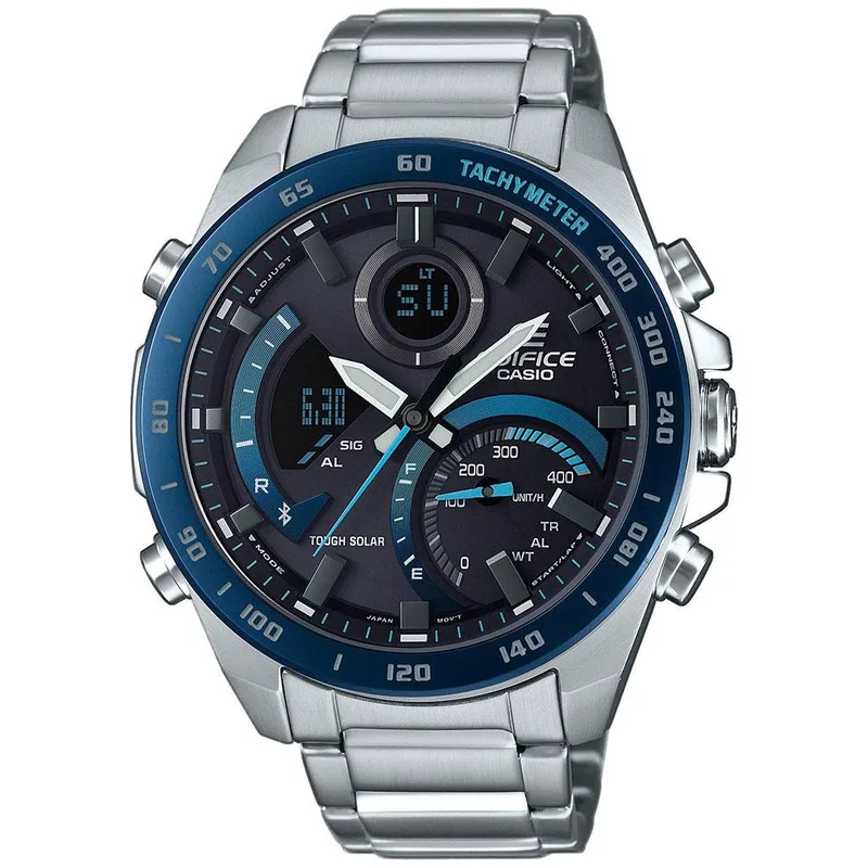 CASIO Edifice Bluetooth Solar Stainless Steel Bracelet ECB-900DB-1BER