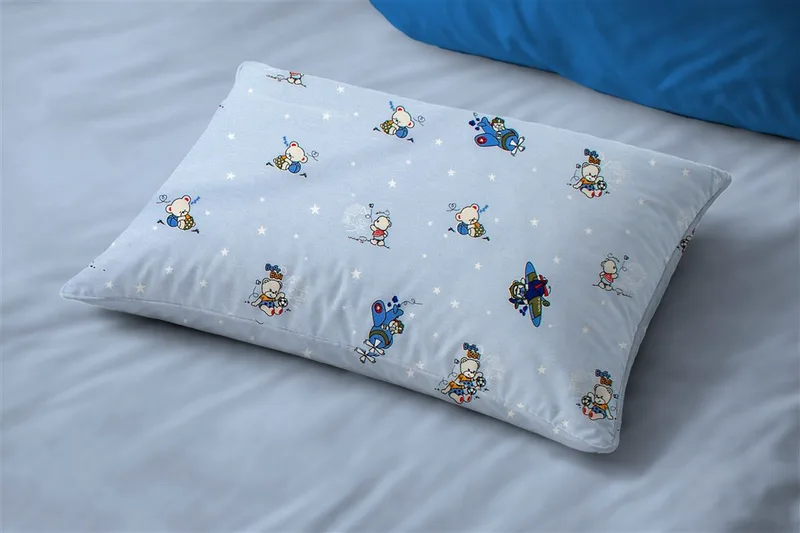 Μαξιλαροθήκη Εμπριμέ kids Bear s Playtime 591 50X70 Sky Blue 100% Cotton
