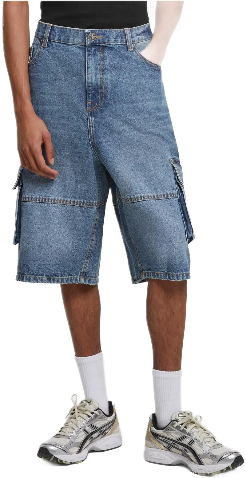 Βερμούδα Relaxed Denim Cargo TB7367 Urban Classics mid deep blue washed