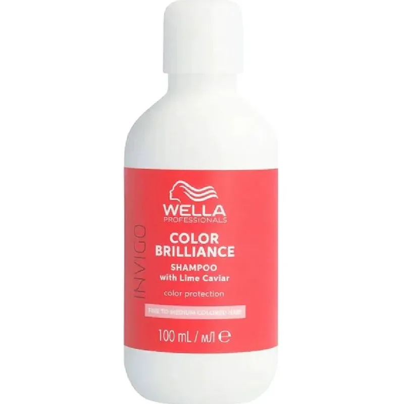 Wella Professionals Invigo Color Brilliance Shampoo with Lime Caviar Fine to Medium Coloured Hair Σαμπουάν με Βελτιωμένο PH για Προστασία Χρώματος για Βαμμένα Λεπτά έως Κανονικά Μαλλιά με Μεγάλη Διάρκεια Travel Size 100ml