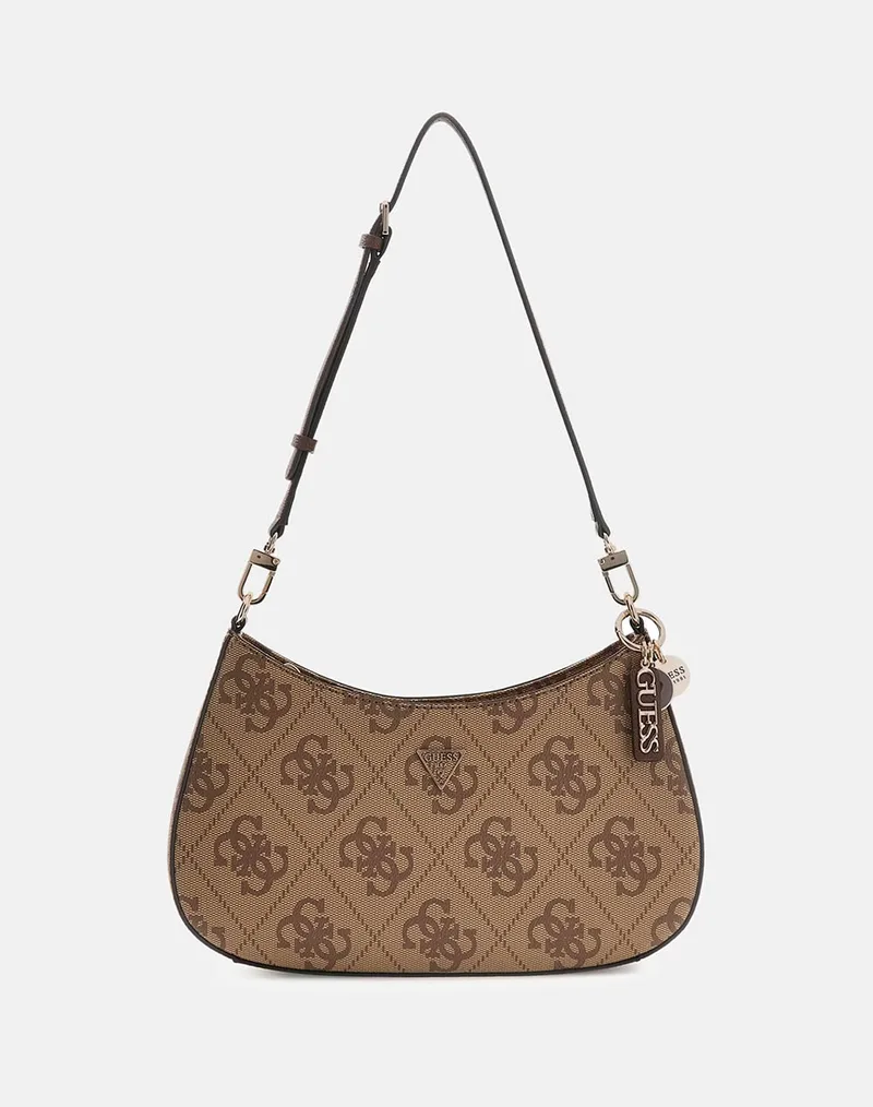 GUESS NOELLE II TOP ZIP SHOULDER BAG ΤΣΑΝΤΑ ΓΥΝΑΙΚΕΙΟ HWSO9672180-LGW Brown