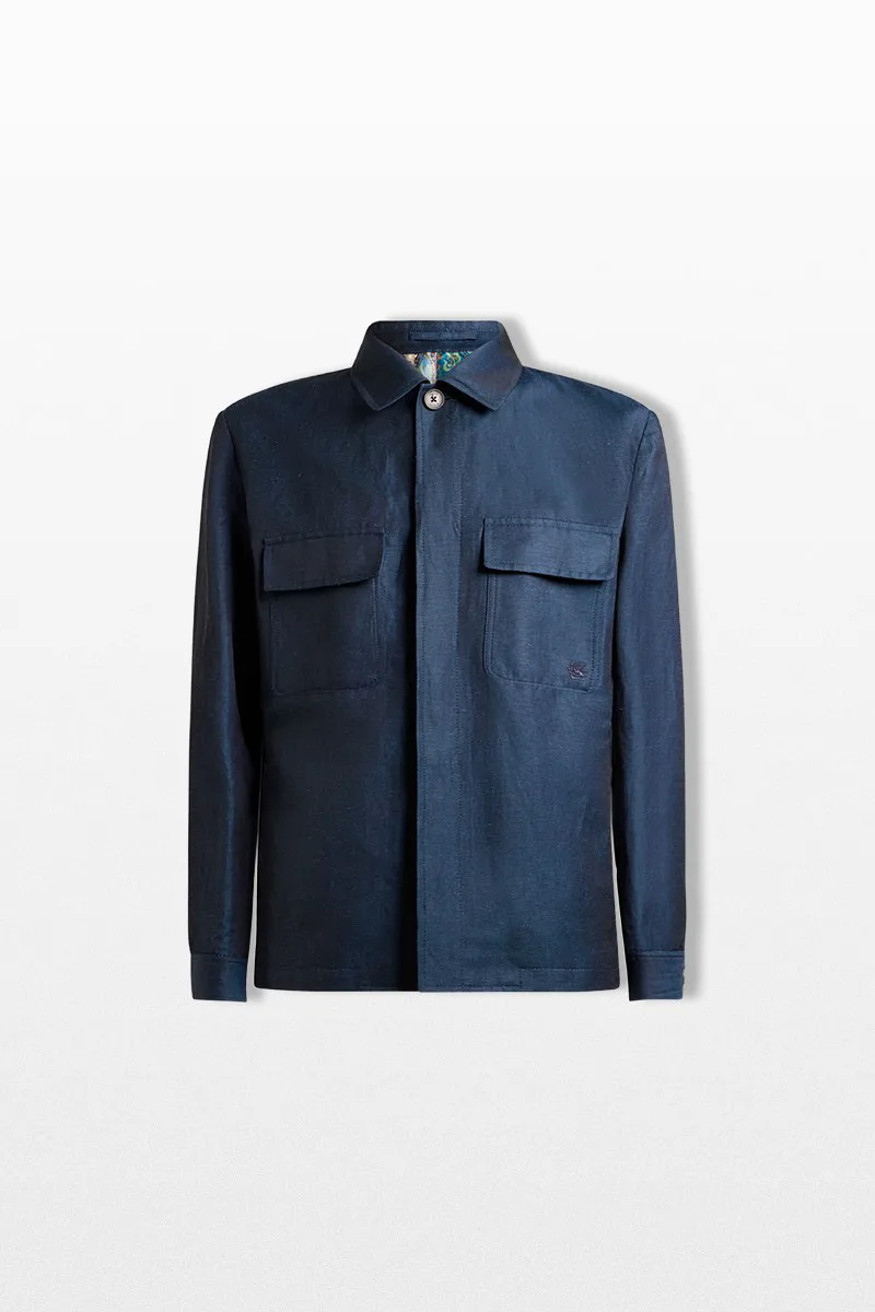ETRO Ανδρικό Μπλε Denim Shirt Jacket