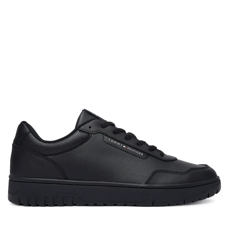 Αθλητικά Tommy Hilfiger Th Basket Core Leather FM0FM05927 Μαύρο