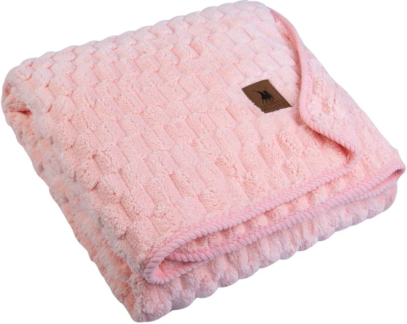 ΚΟΥΒΕΡΤΑ ΚΟΥΝΙΑΣ GREENWICH POLO CLUB ESSENTIAL FLEECE 8848 ΡΟΖ (110X150CM)