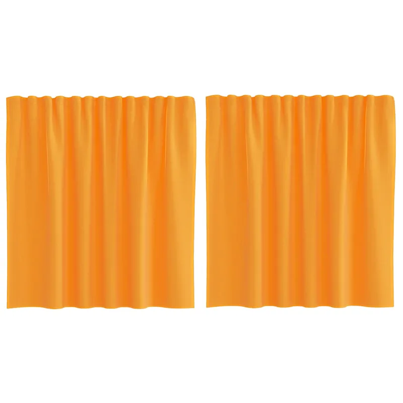 vidaXL Κουρτίνες Voile με Θηλιές 2 τεμ. Πορτοκαλί 140x140 εκ.