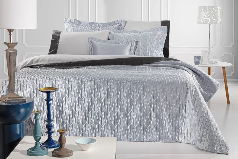 Σετ Κουβερλί King Size 3 Τεμαχίων Guy Laroche Ruby Silver 240x250