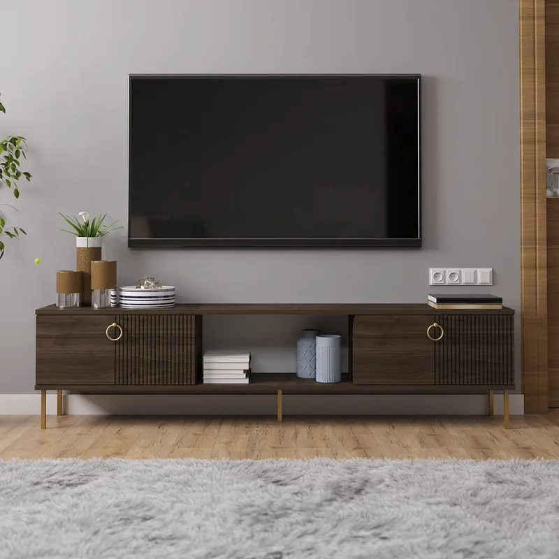 Έπιπλο Τηλεόρασης Paye - Walnut 327Ods1603 (180x45x30 cm)