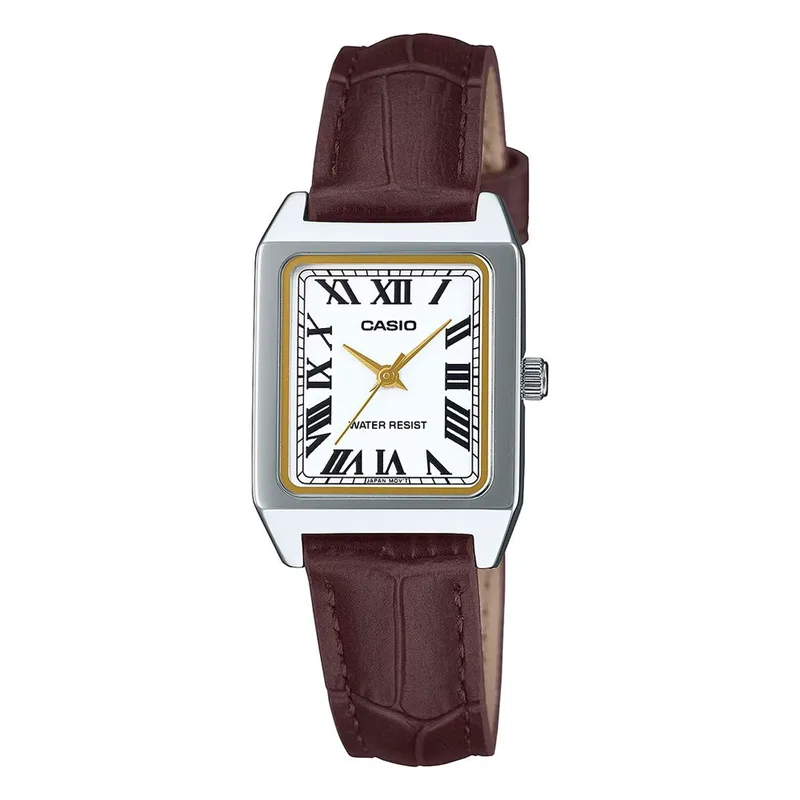 CASIO Collection Brown Leather Strap LTP-B150L-7B2EF
