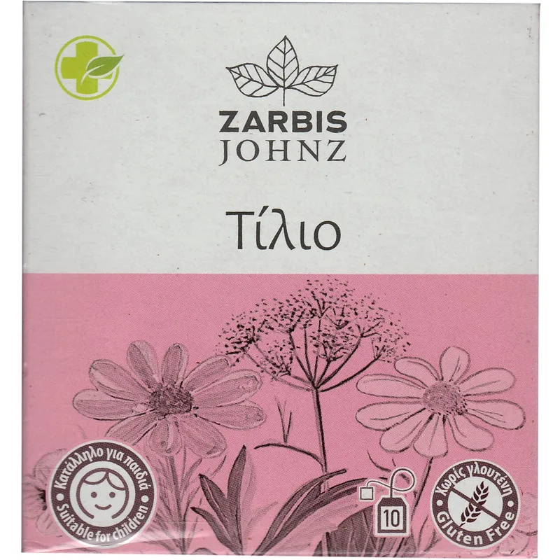 Zarbis Johnz Lime Tree Tea Ρόφημα Τίλιο σε Εμβαπτιζόμενα Φακελάκια 10 Τεμάχια (10 Φακελάκια x 1.2g)