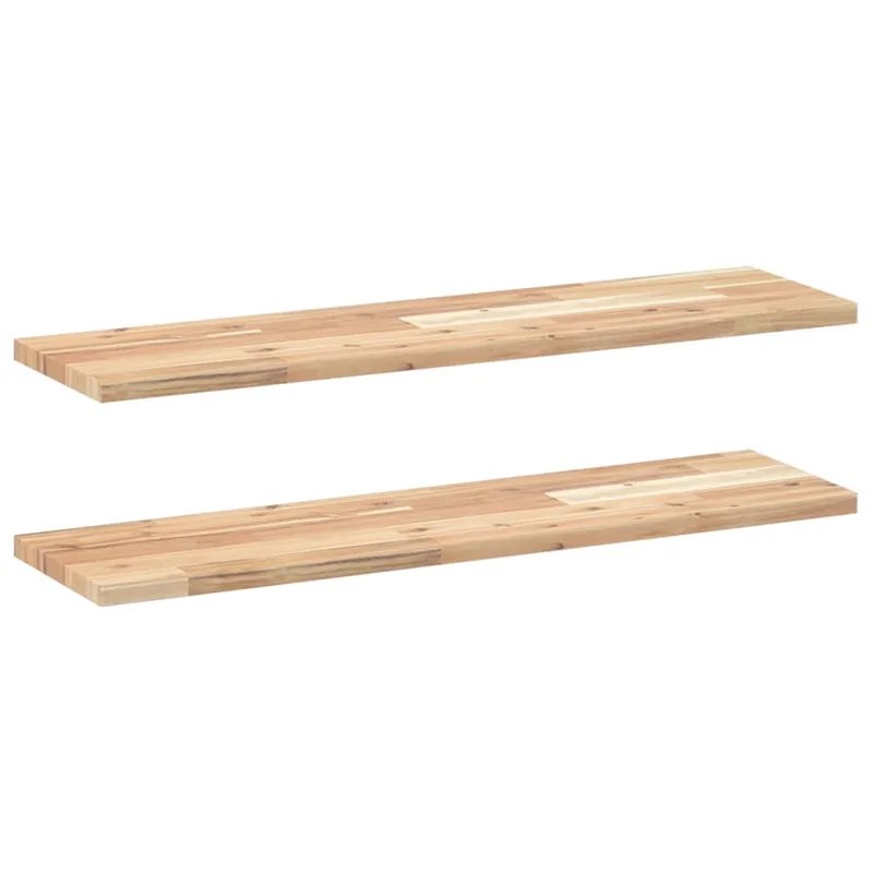 vidaXL Ράφια Πλωτά 2 τεμ. 100x20x2 εκ. από Μασίφ Ξύλο Ακακίας