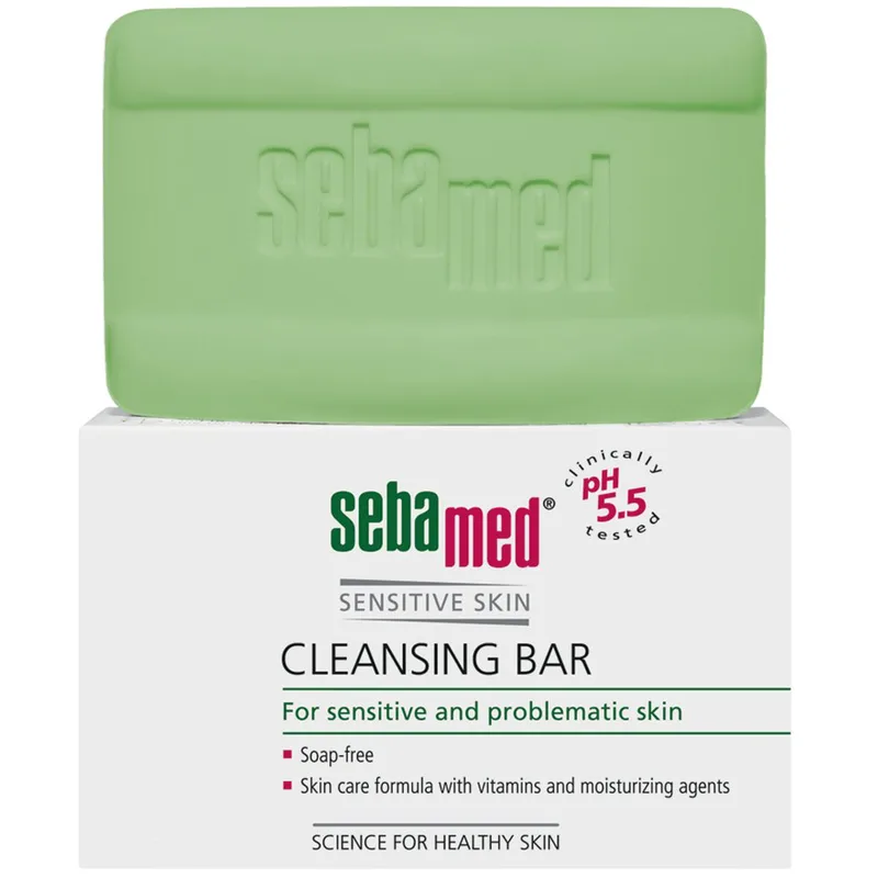 Sebamed Cleansing Bar Μπάρα Καθαρισμού Προσώπου & Σώματος για Ευαίσθητες, Λιπαρές & Ευαισθητοποιημένες Επιδερμίδες 100g