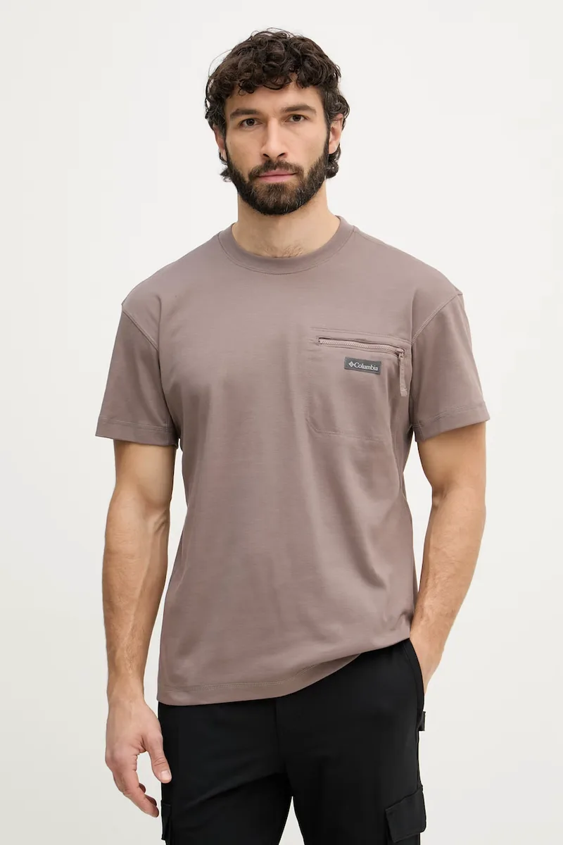 Columbia Τ-shirt πεζοπορίας ανδρικό με βαμβάκι Echo Passage