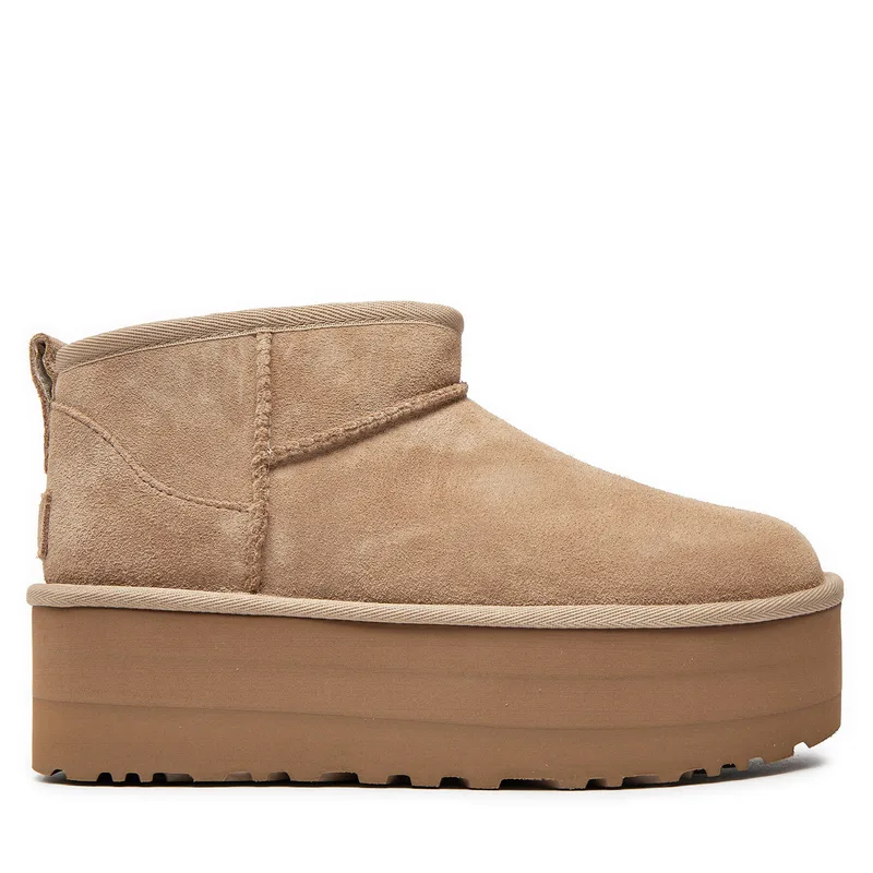 Μπότες Χιονιού Ugg Classic Ultra Mini Platform 1135092 Μπεζ