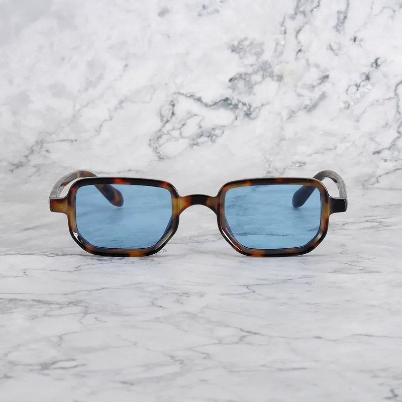BILLIE Tinted Sunglasses | Tortoise | Blue Shades | Explicit Poets Sunglasses