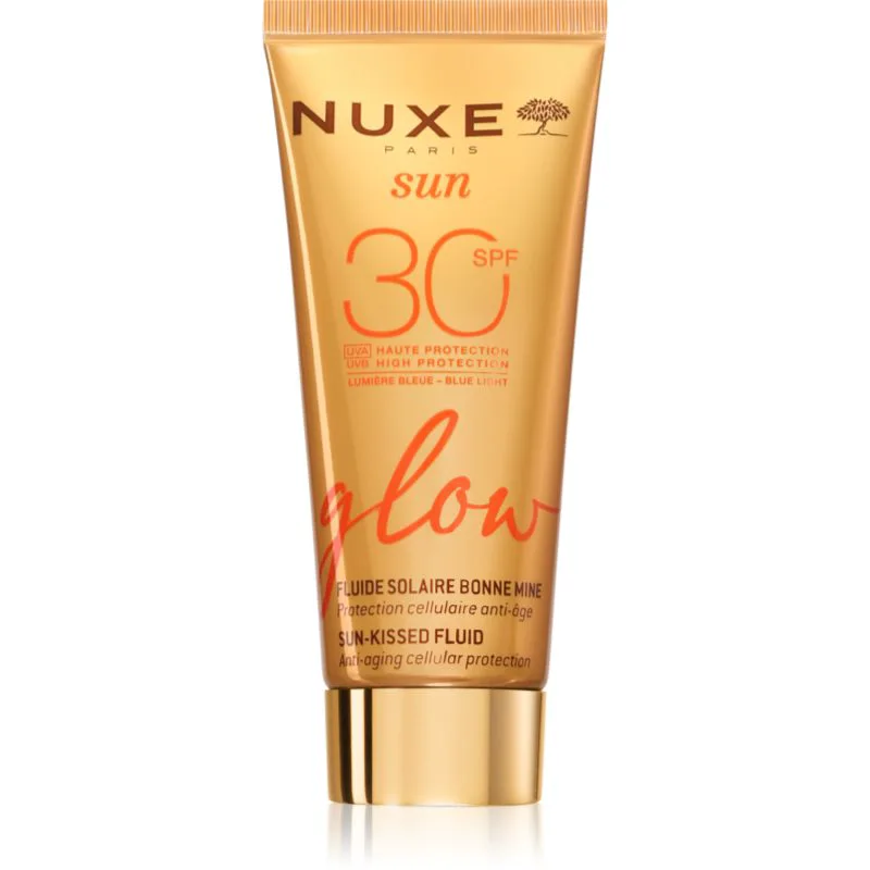 Nuxe Sun Glow Προστατευτικό υγρό προσώπου με χρώμα SPF 30 40 ml