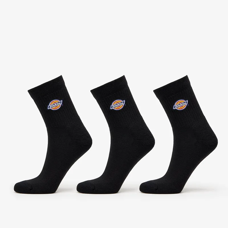 Dickies Valley Grove Mid Socks 3-Pack Black 39-42