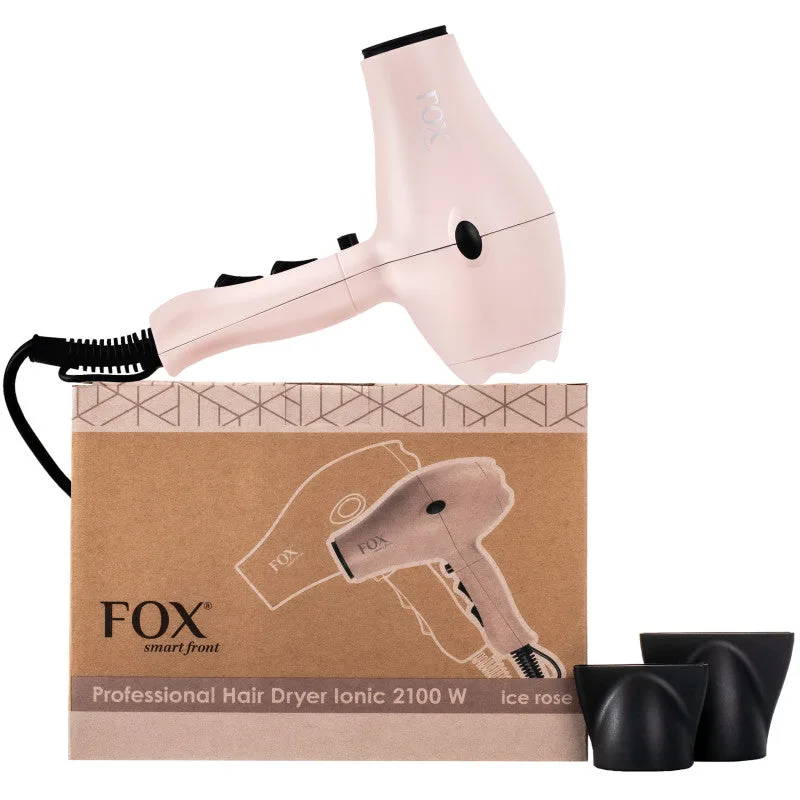 Fox Smart - hairdryer with ionization system, available in Ice Rose colours