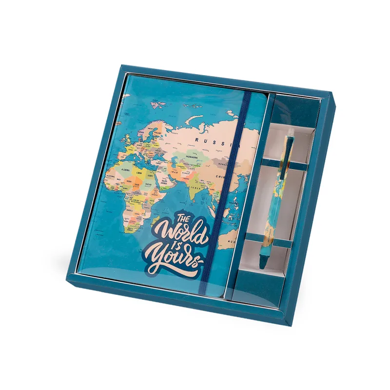 XL1854 ΣΗΜΕΙΩΜΑΤΑΡΙΟ TOTAL GIFT BLUE MAP A5