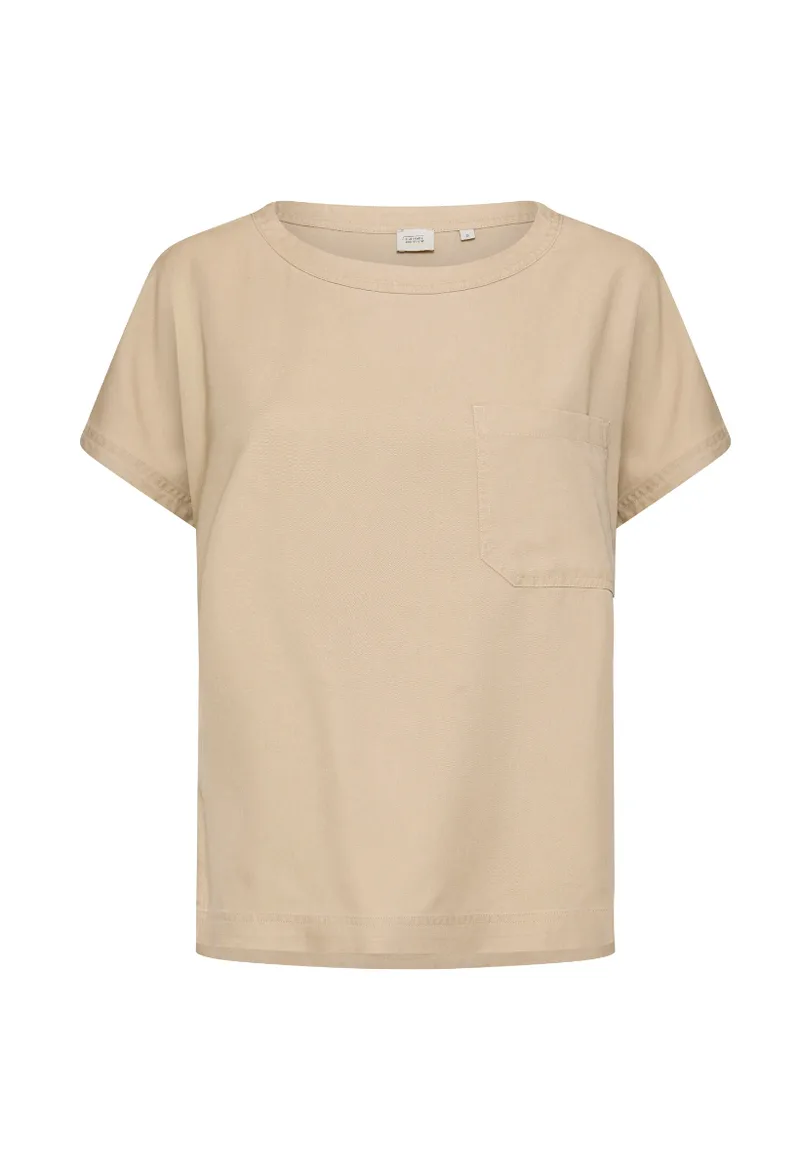 ΓΥΝΑΙΚΕΙΟ T-SHIRT CAMEL ACTIVE ΜΕ ΤΣΕΠΗ ΜΠΕΖ