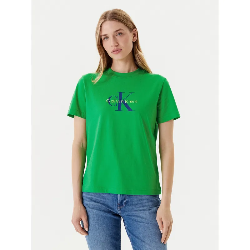 Calvin Klein Jeans T-Shirt Hero Classic LV047B865G Πράσινο Regular Fit