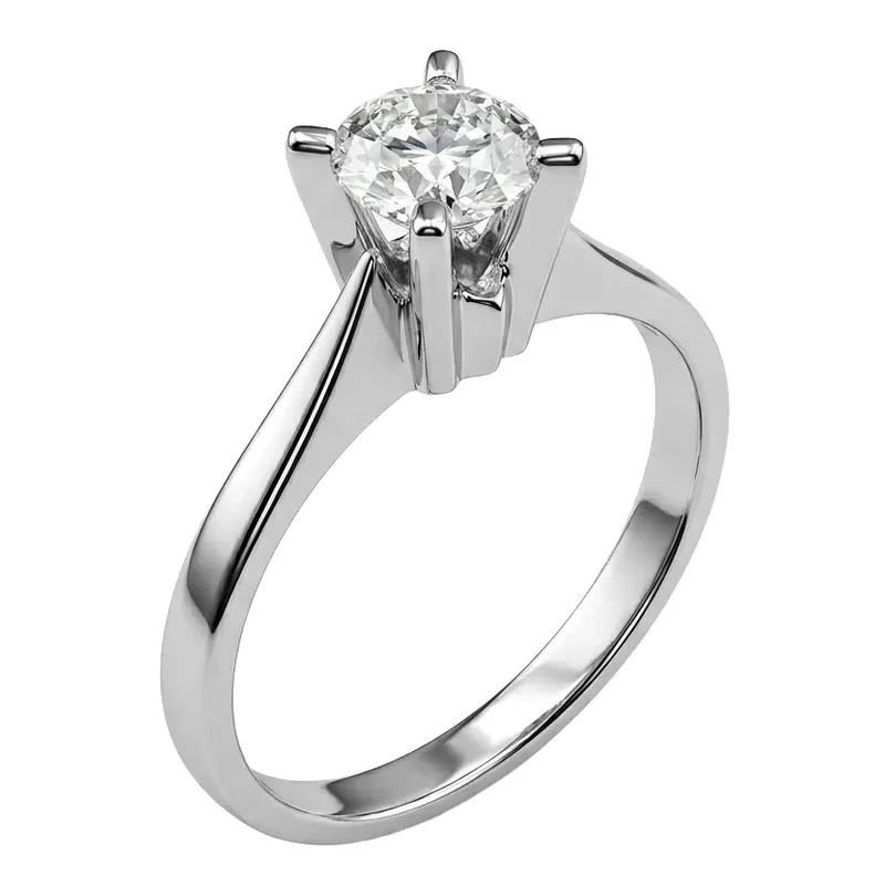 Μονόπετρο λευκόχρυσο Κ14 με ορυκτή πέτρα Topaz 025746 025746 Χρυσός 14 Καράτια