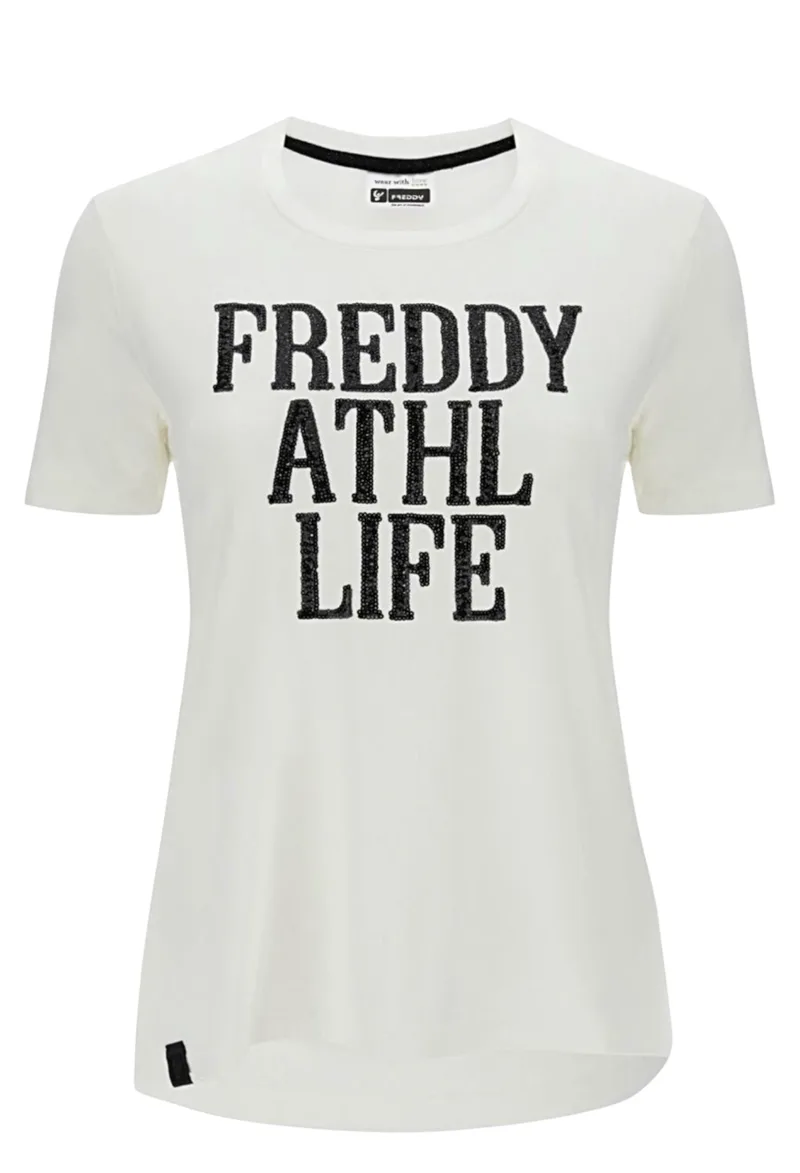 Μπλούζα Κοντομάνικη Freddy Με Παγιέτες Στο Στήθος F0WALT1-W102 Γυναικείο