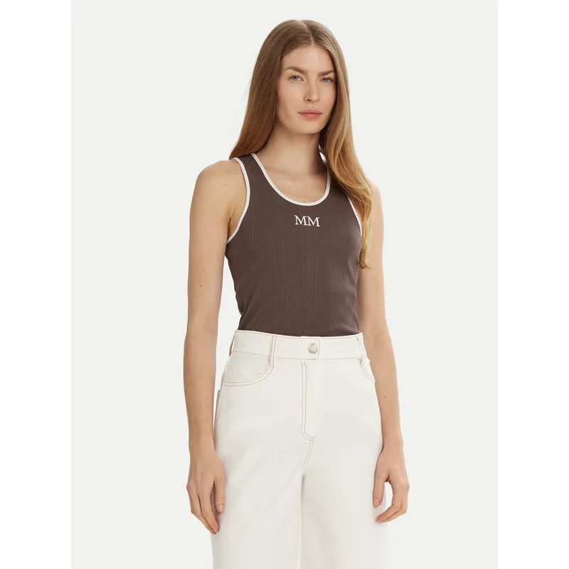 Max Mara Leisure Τοπ Sax 2516941027 Καφέ Slim Fit