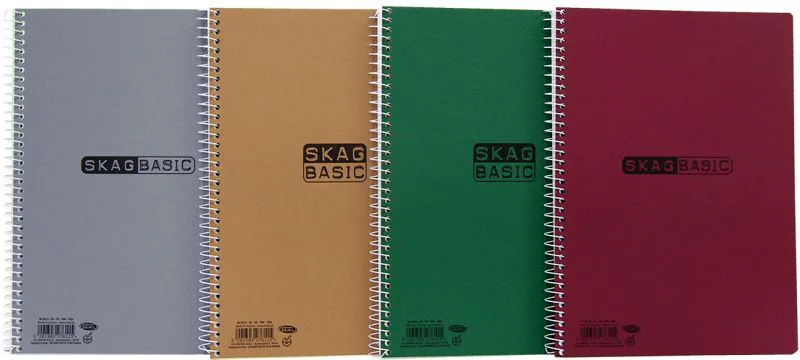 Skag Τετράδιο Basic Σπιράλ Α4 3 Θεμάτων 80gr. - 1Τμχ (276115)