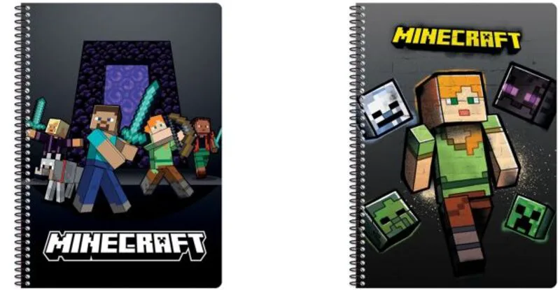 Minecraft 26 Τετράδιο Spiral 2 Θεμάτων 17x25-2 Σχέδια-1Τμχ (26802)