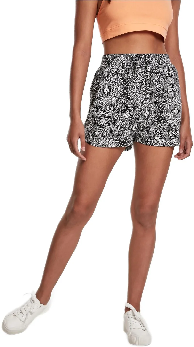 Ladies AOP Viscose Resort Shorts Urban Classics TB3435-01060 bandana
