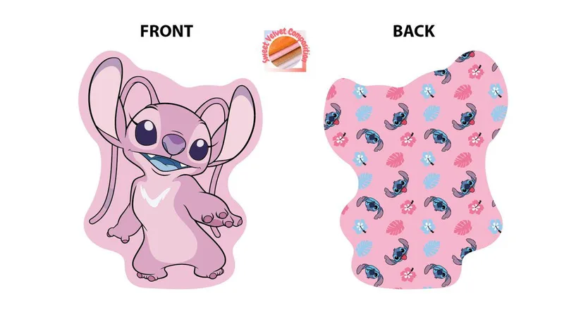 Mini Μαξιλάρι 3D AOP Disney Home Angel 697 20 cm Ροζ 100% Velboa
