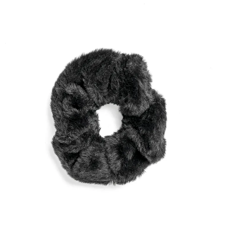 Μαύρο Γούνινο Scrunchie