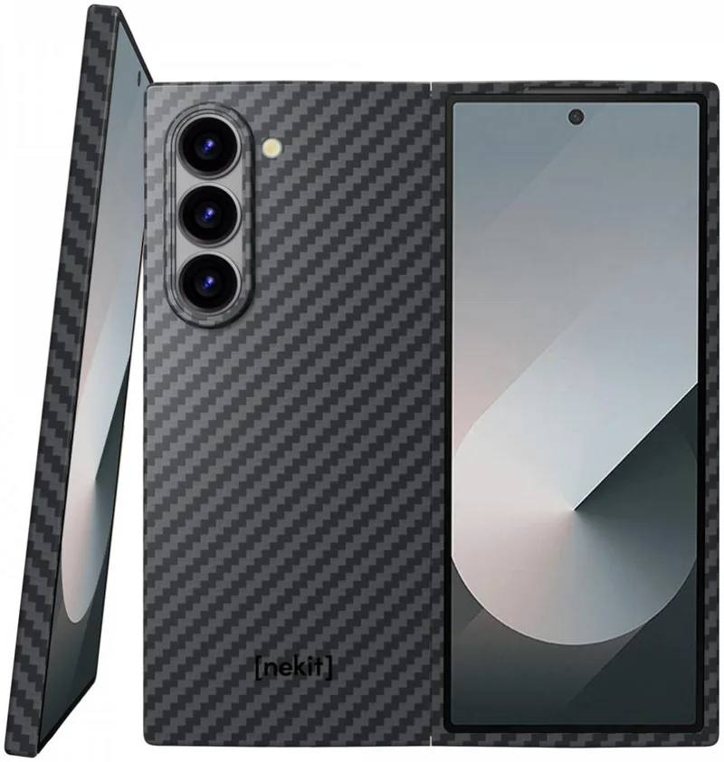 Θήκη Samsung Galaxy Z Fold6 - Nekit Fiber Σκληρή με MagSafe Aramid Fiber - 1mm - 1500D Kevlar - Black (8719246451980)
