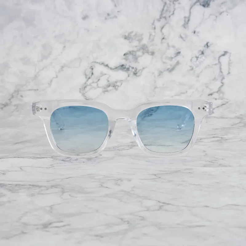 WILLIAM Gradient Sunglasses | Clear | Gradient Blue Shades | Explicit Poets Sunglasses