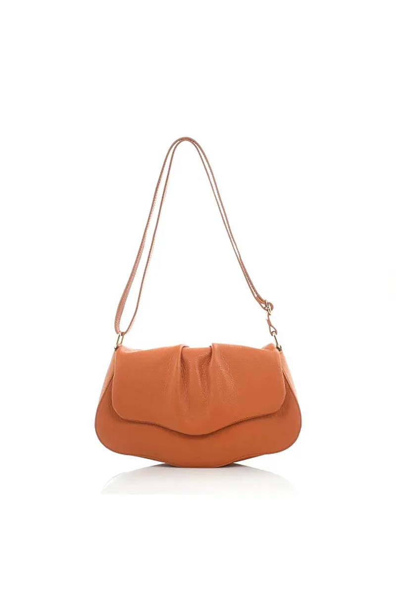 Folli Follie γυναικεία δερμάτινη τσάντα crossbody "Metropolitan Fab" - CB24L014GC Καφέ